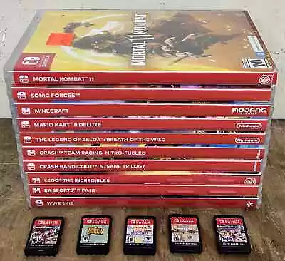 Mixed Lot Of 15 Games For Nintendo Switch Mario Kart 8 Mortal Combat 11 - ZELDA • $102.50