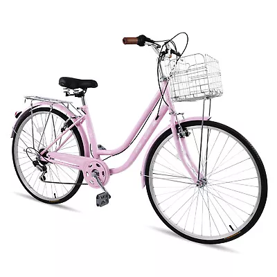 26'' Women Bike Beach Cruiser City Bicycle Shimano 7 Speed With Front Basket • $150.99