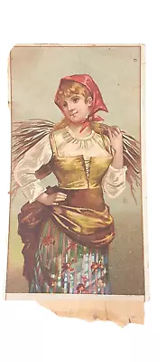 Victorian Trade Card Webster Wagon Company-Moundsville W. VA.Girl Bonnet • $22