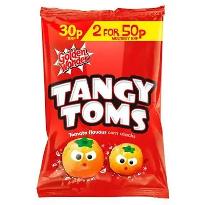 £13.99 • Buy Golden Wonder Tangy Toms Tomato Sauce Flavour Corn Snacks 22g 36 Pack