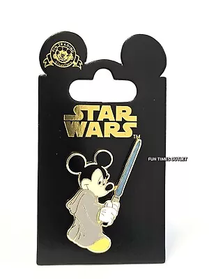 Disney Star Wars Pin Mickey Mouse  Jedi Luke Skywalker With Lightsaber Licensed • $9.95