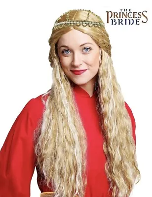 Princess Buttercup Wig Long Blond Wig With Gold Pearl Tiara New With Tags • $7.19