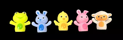 Rashti And Rashti Animal Finger Puppets Toy Playtime Bathtime Set Of 5 • $10.92