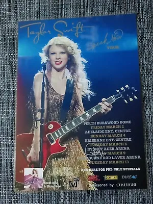 Taylor Swift - 2011 Australia Tour - Signed Autographed Laminated Tour Poster • $27.95