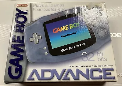 Nintendo Game Boy Advance Console (AGB-001) Clear Glacier Complete In Box CIB • $103.02