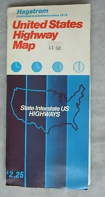 £6.75 • Buy Vintage Hagstrom United States Highway Map Folding Map