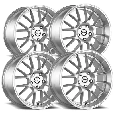 (Set Of 4) Shift H28 Crank 18x8.5 5x100/5x4.5  +30mm Silver Wheels Rims 18  Inch • $775