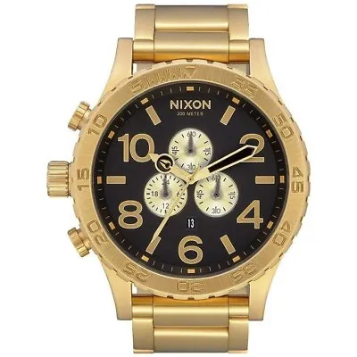 £229 • Buy New Original Nixon 51-30 Gold 300m Chronograph Watch - A083-510 - Rrp £420