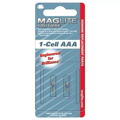 Genuine Maglite Solitaire 1x AAA Replacement Bulbs - Twin Pack - Solitaire Only • £6.45