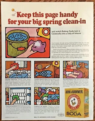 Arm & Hammer Baking Soda Print Ad 1968 Orig Vintage Art Retro 1960s Illustration • $5.50
