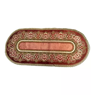 ELBAZ BELGIUM Victorian Velvet 14X30 Verona Dresser Scarf Table Runner Floral • $32.49