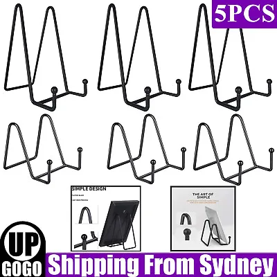 5Pcs Metal Display Stand Black Iron Easel For Stand Plate Holder Display Stand   • $14.99