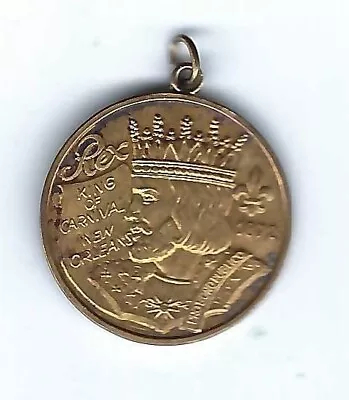 Rex 1969 .925 Sterling Silver New Orleans Mardi Gras Krewe Favor Charm Doubloon • $42.46