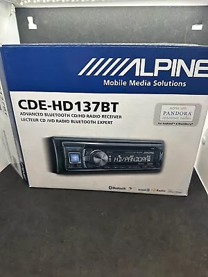 New Alpine CDE-HD137BT HD Radio Mp3 CD USB AUX Bluetooth • $135