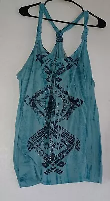 Maurices Plus Size 3x Blue Black Aztec Studded Print  Tank Top • $12.99