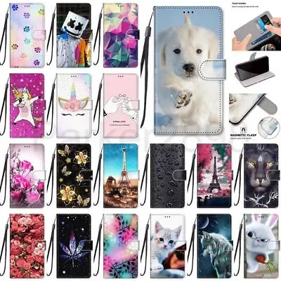 Case For Samsung Galaxy S22 S21 S20 S10 S9 Ultra Plus Pattern Wallet Flip Cover • $15.39
