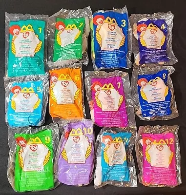 1999 McDonalds Beanie Babies Sealed Full Set 1-12 Collection Rare Vintage Lot • $12.99