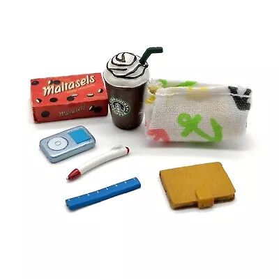 Miniature STATIONERY POUCH COFFEE FRAPPE CANDY Dollhouse Barbie Re-ment Mimo • $13.99