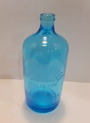 Vintage Blue Glass Seltzer Bottle Made In Czechoslovakia • $17.77