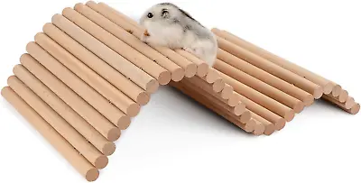 Niteangel® Hamster Climbing Ladder Wooden Suspension Bridge For Guinea Pigs Rats • £20.04