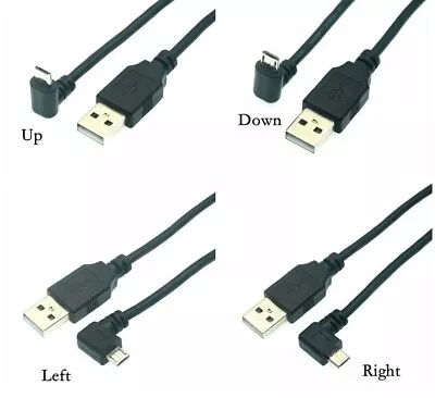 Micro USB Male Up Down Left Right Angled 90 Degree To Male Data Charge Connector • $10.39