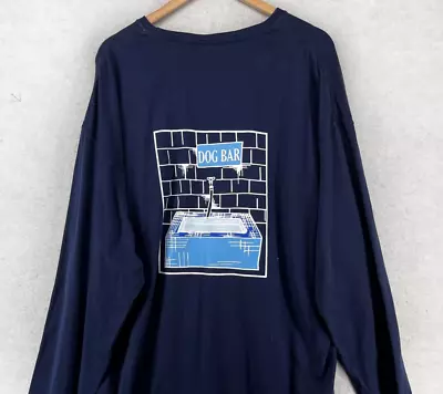 DOG BAR Shirt Mens 2XL Chatham Squire Restaurant Cape Cod Mass MA Cotton Blue • $17.49