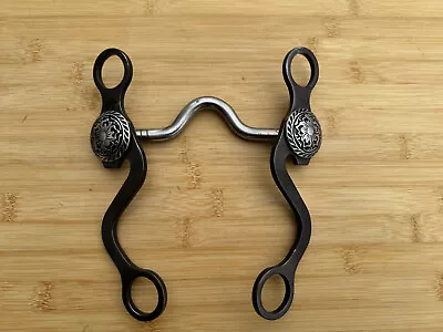 Medium Port Western Horse Bit W Fancy Silver Conchos ~ 5  • $40