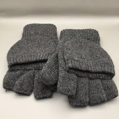 Men’s Wool Fingerless Glove/Mittens One Size Fits Most Suede Palm Wool • $25