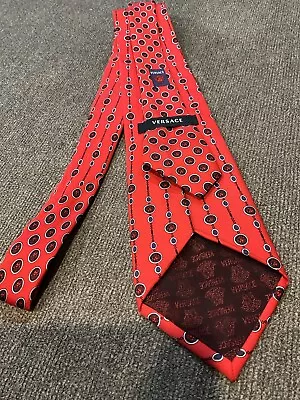 Gianni Versace Medusa Head All Over  Print Silk Neck Tie  • $29.99