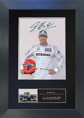 #425 MICHAEL SCHUMACHER Signed Mounted Reproduction Autograph Photo Prints A4 • $13.88