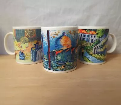 3 Chaleur Master Impressionists MUGS D. Burrows - 2 Monet & 1 Van Gogh ART Print • $45.49