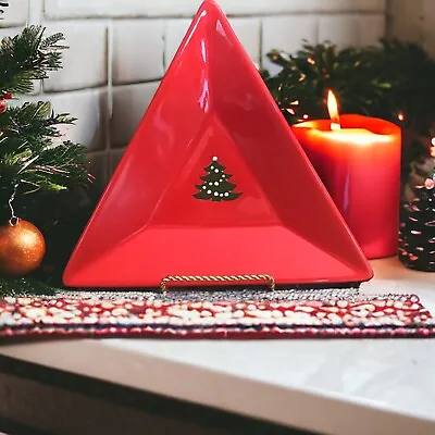 Waechtersbach Christmas Tree Triangle Tray Serving Platter Dish Relish Red • $22.31