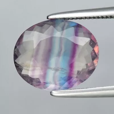 2.14ct 10x8.5mm Oval Natural Multi-Color Fluorite Gemstone Africa • $0.99