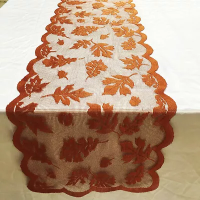 Maple Leaf Lace Table Runner Perfect For Fall Dinner Parties Restaurant Decor  • $10.02