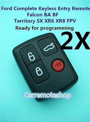 2x Ford BA BF Falcon Sedan Wagon Car Remote Fob 4 Button Central Locking Keyless • $17.90