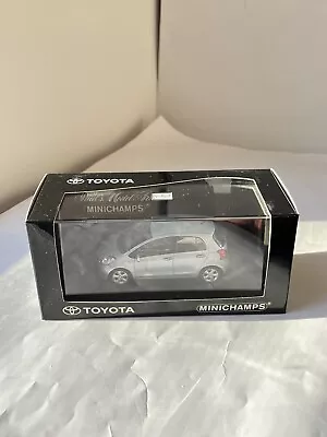 1:43 Scale Minichamps Toyota Yaris 2005 Sliver Diecast Model Car • $55