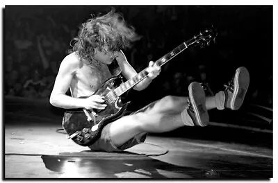 Angus Young ACDC Poster 24x36 Inch Live Concert Photo Rare Wall Art Print - AY01 • $19.97