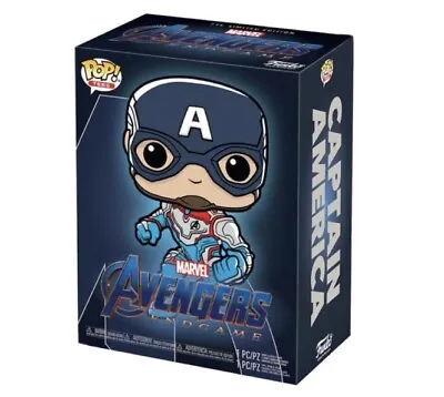 Funko Pop & Tee! Avengers Endgame #450 Captain America GITD FYE T-Shirt XL • £28.83