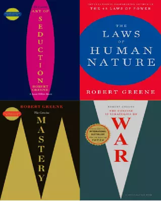 Robert Greene 4 Book Set Concise Mastery Art Of Seduction WAR Human Nature PB • $21.85