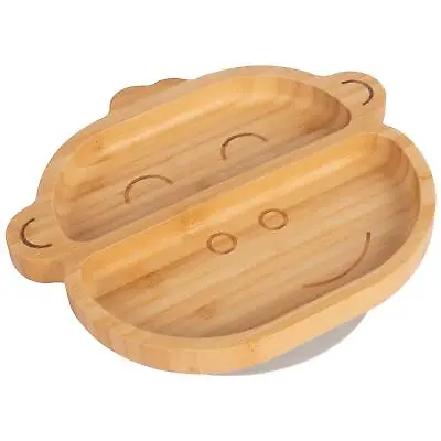 Tiny Dining Grey Monkey Bamboo Baby Suction Plate Toddler Weaning Feeding Set • £14