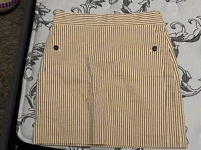 J.Crew Women’s Mini Skirt Stretch Seersucker Saffron Pink Size 6 • $20