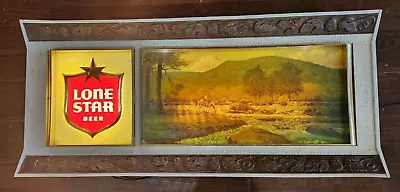 Lone Star Beer - Porfirio Salinas Panorama Motion Scroll Sign In Excellent Cond. • $2750