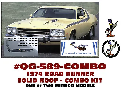 $266.95 • Buy Qg-589+ 1974 Plymouth Road Runner - Side & Roof Solid Stripe - Combo 