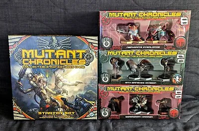 Mutant Chronicles Collectible Miniatures Game Lot Of 4 Base Game + 3 Expansions • $90