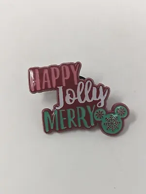 Happy Jolly Merry Mickey Icon Disney Holiday Christmas Pin • $12.99