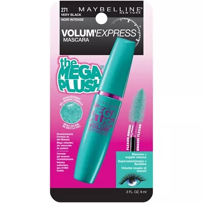 Maybelline Volum' Express The Mega Plush Washable Mascara Very Black • $9.99