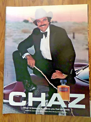 $3.75 • Buy 1980 CHAZ Cologne For Men By Revlon Ad   Movie Hollywood Star Tom Selleck