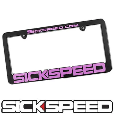 1pc Black/pink Logo License Plate Cover Holder Decorative Plastic Frame Tag P5 • $8.88