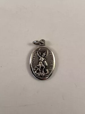 Vtg Unique St. Michael Religious Medal/Pendant With California Mission On Back • $10