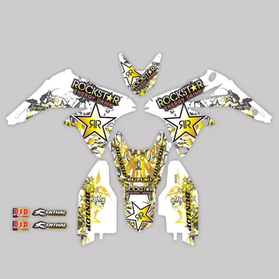 2000 Suzuki Rm 80 Rm80 Graphic Sticker Motocross Kit Rockstar: White Gold Decals • $32.99